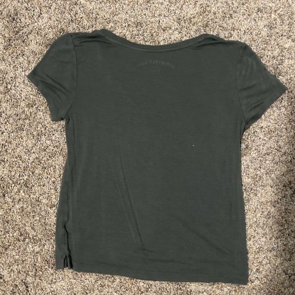 army green criss cross shirt - Picture 2 of 3
